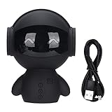 Yunseity 2-in-1-Roboter-Lautsprecher + 2200-mAh-Powerbank, Tragbarer Mini-Bluetooth-Lautsprecher, Unterstützt TF-Karte, AUX-Eingang, Sprachanruf, 3,5-mm-Klinke, Stereo-Surround-Lautsprecher(Schwarz)