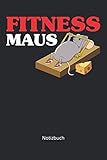 Notizbuch: Maus Mausefalle Bankdrücken Muskeltraining Fitness Sport Geschenk(Kariertes Notizbuch mit 120 Seiten für Eintragungen aller Art)