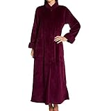 Natori Damen Plush Sherpa Zip Lounger Bademantel, Juwel Violet, Larg