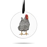 WIRESTER Hängende Ornamente für Weihnachtsbaum, Feiertage, Party, Auto, Zuhause, Büro, Dekoration, groß, 7,6 cm, Acryl, fertig zum Aufhängen – Plymouth Rock H