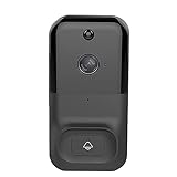 Smart Wireless WiFi-Video-Türklingel Niedrig Power Video Intercom Home Cat's Eye Dingdong Türklingel (Color : Black)