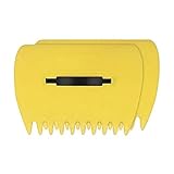 Rasenrechen für den Garten, 1 Paar, gelb, für Garten, Laub, Rasen, Gras, Rasen, Rechen für Gartenlaub, Q84D