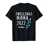 Zwillingsmama 2022 Loading Schwanger Geburt Baby Mutter T-S