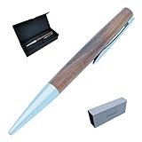 SCHREIBLICHKEIT® Premium Kugelschreiber aus dunklem Holz (FSC Walnussholz) | Made in Germany | Edler Holz-Kugelschreiber | mit Geschenkbox | hochwertige Qualität mit deutscher Kugelschreib