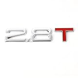 NOIFATY Schriftzug Logo Auto 3D Metall 1. 6T 1.8T 2,2 T 2,5T 3.0T Logo Aufkleber Emblem Abzeichen Aufkleber Auto Schwanzaufkleber Kompatibel mit BMW Mercedes Ford Audi Toyota H