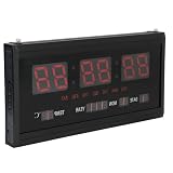 Shanrya Digitale Wanduhr, Wanduhr Wandhalterung Fashion 110-220V für Wohnzimmer Schlafzimmer Büro(#1)