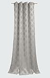 LANDKING Ösenschal, Gardine, Vorhang, Dekoschal, Carina Raute, Jacquard, Blickdicht, 8 Ösen, 140 x 245 cm, Landhaus, Vintage, Polyester, Farbe g