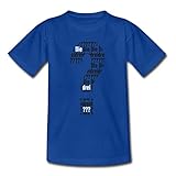 Spreadshirt Die DREI Fragezeichen Kids Logo Schwarz Weiß Kinder T-Shirt, 122-128, Royalb