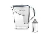 PearlCo - Wasserfilter Standard (grau) mit 1 Protect+ classic Filterkartusche (f. hartes Wasser) - passt zu Brita C