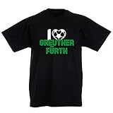 G-graphics Kinder T-Shirt I Love Greuther Fürth 265.0225 (140, schwarz)