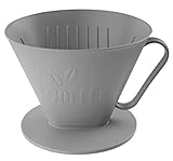 FACKELMANN Filterbehälter Nr. 4 ECO, umweltfreundlicher Filterhalter für frischen Kaffee, nachhaltiger Kaffeefilter für bis zu 4 Tassen, hochwertiger Handfilter (Farbe: Lichtgrau)