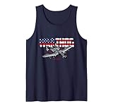 Militärflugzeug A-10 Warthog Amerikanische Flagge Tank Top