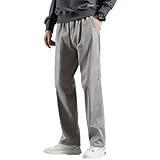 Huntrly Herren Freizeithosen Frühling und Sommer Dünne Gerade Kordelzug Elastische Taille Freizeithose Lose Plus Size Sporthosen XXL