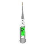 reer ExpressTemp Pro Digitales Fieberthermometer, Messzeit 10 Sekunden, vergoldete flexible Spitze, beleuchtetes Display, für Baby und Kleinkind 98122