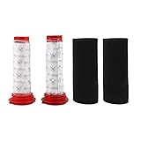 CHENCHEN ZHUZHENG Waschbarer Hauptstockfilter+Schaumstoffeinsatz Fit for Bosch-Athlet-Akku-Staubsauger(jeweils 2) (Color : Red and Black)