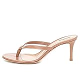 Amy Q Damen High Heel Sandalen Absatz Flip Flops, nude, 35.5 EU