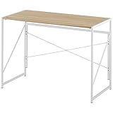 ModernLuxe Klappbarer Computertisch, einfache Montage, einfacher Schreibtisch, Schreibtisch, Schreibtisch, Heimbüro, Schreibtisch für Erwachsene & Kinder, 100 x 50 x 75 cm, N