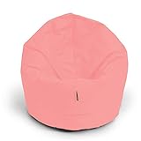 BubiBag Sitzsack L | 2-in-1 Sitzkissen mit Füllung - Bodenkissen Kissen Sessel BeanBag (100 cm Durchmesser, puderrosa)