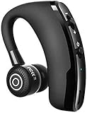 HANJIANFEI Bluetooth Headset V5.0, 10 Stunden HD-Gesprächszeit mit MIC Rauschen Abbrechen Bluetooth-Hörer, drahtloser Kopfhörer Freisprecheinrichtung Kopfhörer-Ohrhörer mit HD-Mikrofon für Smartp