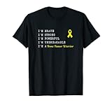 Bändchen-Krebs-Bewusstsein Brave Yellow Ribbon T-S
