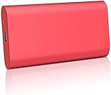 Externe SSD 2TB Solid State Drive USB 3.1 Type-C Mobile SSD Hard Drive 2000GB kompatibel mit PC, Desktop, Laptop, Mac, Xbox One (2TB, Rot)