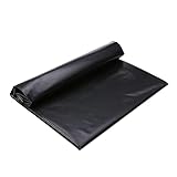 Teichfolie Zuschnitt 3 x 2 m HDPE Teichfolie Schwarze Gartenteichfolie Schwimmteich Folie Teichfolie für Koiteiche, Bachläufe, Brunnen, Wasserspiele, Wasserfall und Gartenteich (S - 0,2 mm)