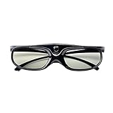 Kuyoly DLP Link 3D-Brille, Aktive Shutter-Brille, Wiederaufladbare Brille, Kreisbrille für DLP 3D-Projek