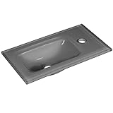 FACKELMANN Gäste WC Waschbecken 45 cm aus Glas klein grau Handwaschbeck
