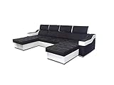 Modernes Ecksofa mit Schlaffunktion Geri U Wohnlandschaft Bettkasten Schlafsofa Groß Big Sofa XXL Bettfunktion Schlafcouch 19