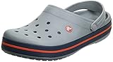 Crocs Unisex Crocband Clogs, Light Grey Navy, 43/44 EU