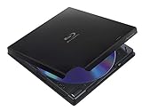 Pioneer BDR-XD07TB externe Blu-Ray Brenner USB 3.2, Slimline Portable, 6x/8x/24x, BD / DVD / CD-Brenner Top Load, BDXL, M-DISC, Software- Schw