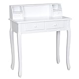 SONGMICS Schminktisch ohne Spiegel und Hocker Schreibtisch,Weiß RDT80W