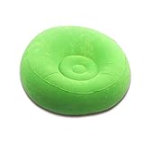 Bean bag Aufblasbare Folding Lehnstuhl Einzel Beflockung Sofa Indoor und Outdoor tragbare Sofa elektrische Pumpe (Color : Green)