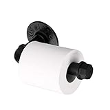 BTSKY Antiker Toilettenpapier-Halter aus Industrie-Rohr, schw