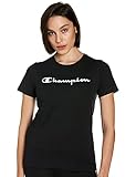 Champion Damen Legacy Classic Logo T-Shirt, Schwarz, XXL