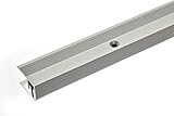 acerto 32016 Aluminium Abschlussprofil 2- teilig - 100cm, 7-15mm, gebohrt * Robust * Leichte Montage | Aluprofil als professionelles Wandanschlussprofil | Wand-Abschlussleiste zum Schraub