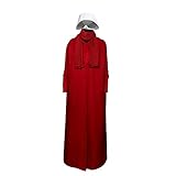 DFGDF Magd June Offred Cosplay Kostüm Magd Red Cape Umhang Langes Kleid Mütze Hut Uniformen Halloween Party Outfits Anzug für F