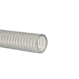 MEGASTEEL 7006713 transparenter Saug- und Druckschlauch transparent für Pumpen, Zisternen, Brunnen etc. - Meterware (Ø 25 mm - 1 Zoll)