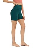 ODODOS Damen Yoga-Shorts mit hoher Taille und Innentasche für Workout, Laufen, Biker, Übungs-Shorts, Schrittlänge 12,7 cm - Gr�