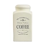 BUTLERS MRS. WINTERBOTTOM'S Kaffeedose 1,3 l in Creme - Vintage Vorratsdose aus Steingut im englischen Design - stilvolle, klassische Aufbewahrung