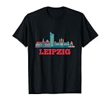 Herren Leipzig Skyline Mitbringsel Stadt für Leipziger T-S
