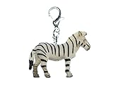 Miniblings Zebra Charm Pferd Pony Tier Tiere Steppe Afrika Gummi - Handmade Modeschmuck I Kettenanhänger versilbert - Bettelanhänger Bettelarmband - Anhänger für Armb
