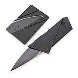 LEKIA 12 Stück Kreditkartenmesser, Klein Taschenmesser Kreditkartenformat Klappmesser Faltmesser, Outdoor Edelstahl Griff Mini Überlebensmesser Camping Survival Messer Schwarz, 8,6 x 5,5