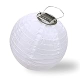 Weymilady Solar Lampions Außen,Wetterfest 2Er Set Lampions LED-Solar-Laterne Kugellicht,Kugel Solarlampen Gartenbeleuchtung,Weihnachtsbaum Deko, ​Outdoor Lichter Dekoration ​Hängende G