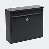 Briefkasten Postkasten Design Anthrazit pulverbeschichtet Wandbriefkasten Mailbox V13