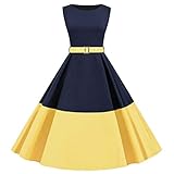Binejolir Elegantes Vintage Midikleid 3xg Sexy Plain Patchwork Ärmelloses Partykleid Plus Size Modisches Leb