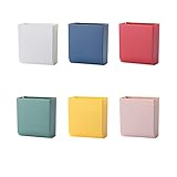 6 Pcs Fernbedienung Aufbewahrungsbox, ABS Wandmontage Aufbewahrungsbox, Organizer Hook Box für Handy Lade Halter, Fernbedienung(Weiß, Blau, Rot, Grün, Gelb, Pink)