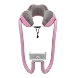 RNICE U-förmiges Nackenkissen, 2-in-1 U-förmiges Kissen mit Schwanenhals-Handyhalterung, Memory-Schaum-Nackenstützkissen, Multifunktionskissen und Handy-Halterung