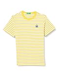 United Colors of Benetton Kinder und Jugendliche 3nq6c14je T-Shirt, Streifen gelb und weiß 902, S