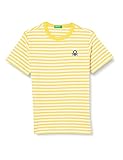 United Colors of Benetton Kinder und Jugendliche 3nq6c14je T-Shirt, Streifen gelb und weiß 902, S